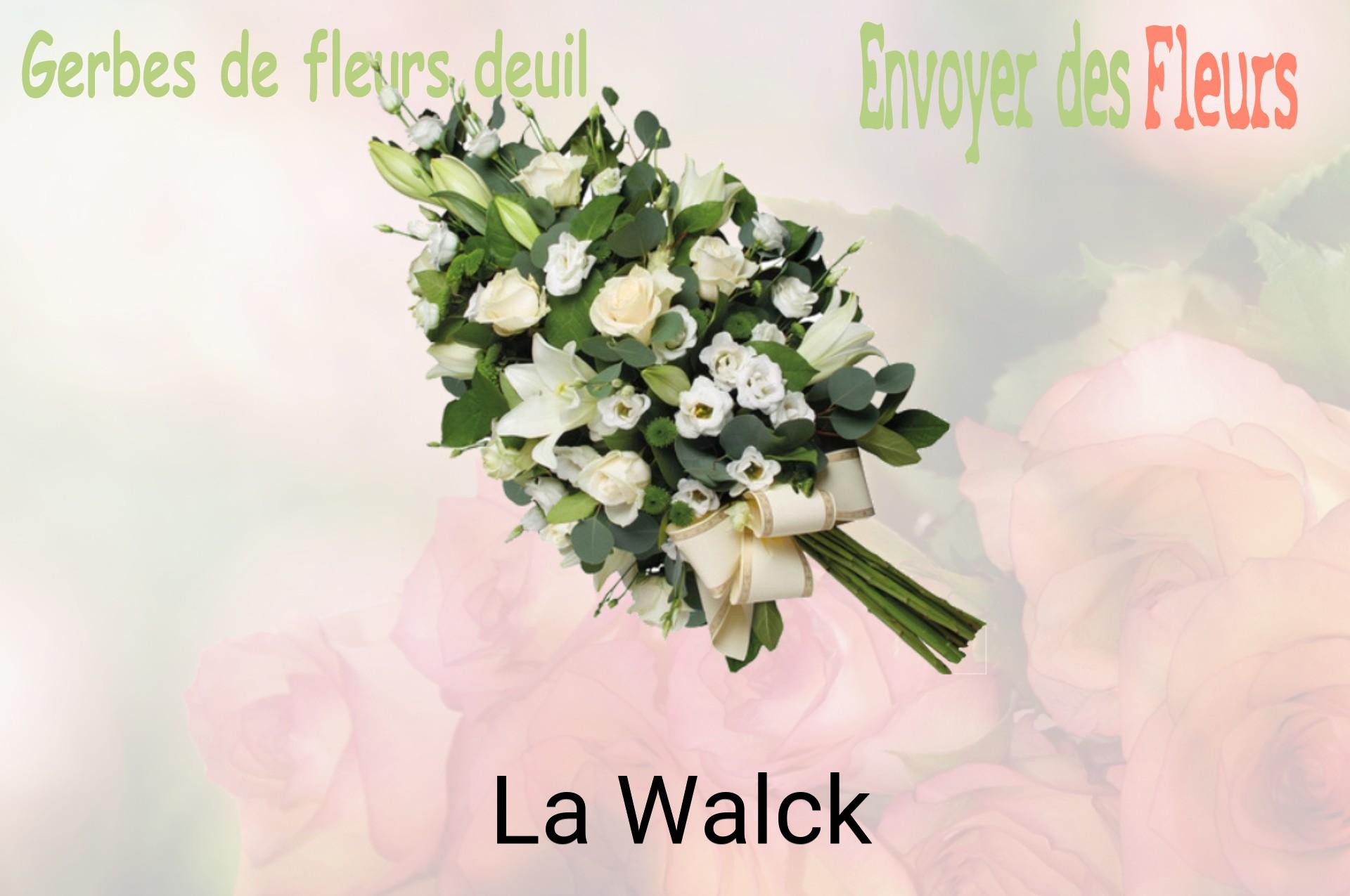 Gerbe de fleurs de deuil livrée à La Walck